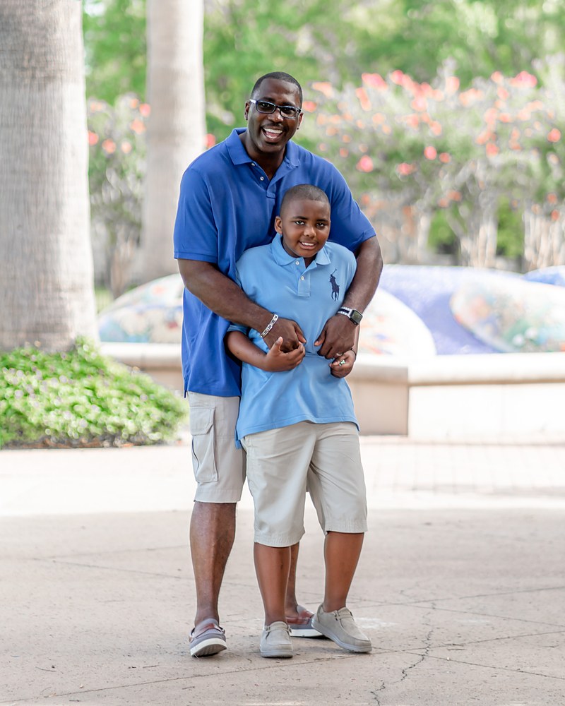 Jonathan Chism with his son