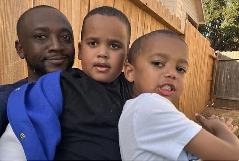 John Notice with his kids